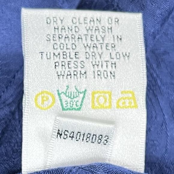 Bugatchi Uomo Button Down Shirt Mens XL Blue Paisley Luxury Office Datenight - Picture 12 of 12